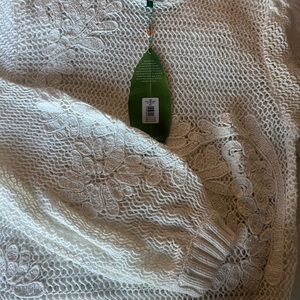 FARM Rio White embroidered Sweater